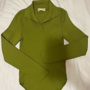 Anthropologie Green Bodysuit